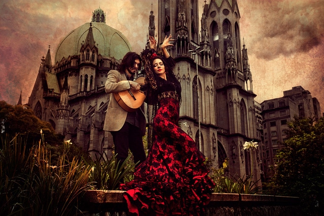 Playing a Flamenco Guitar