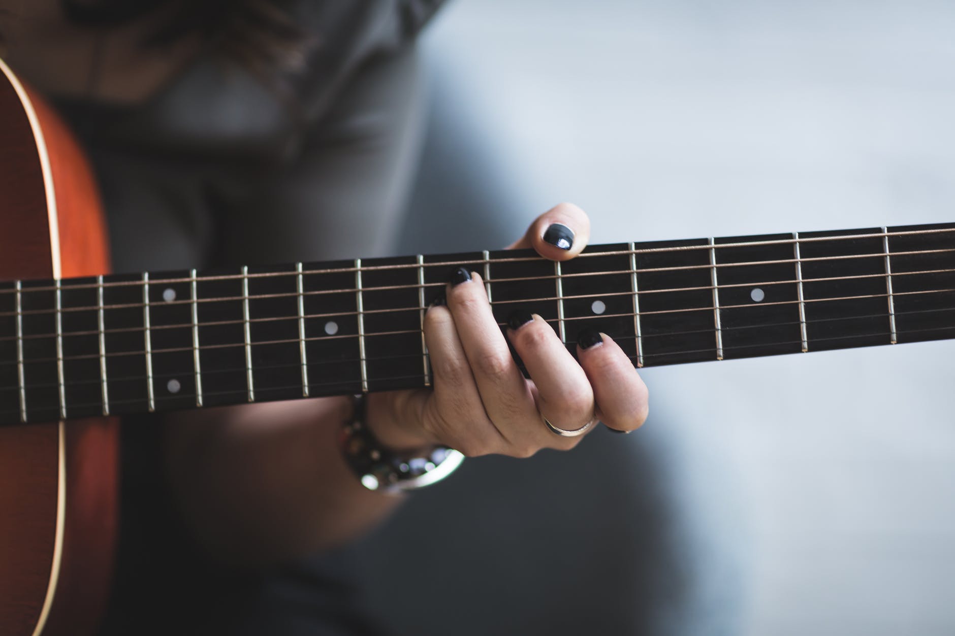 hand properly placed on the fingerboard