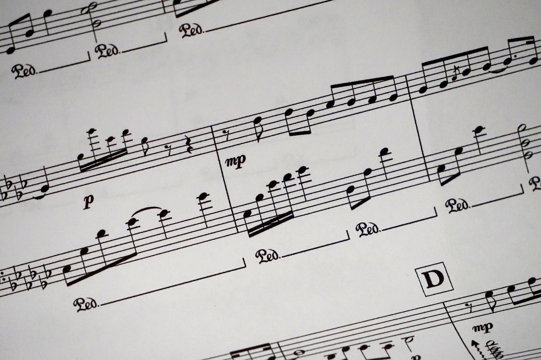musical notes on a song piece